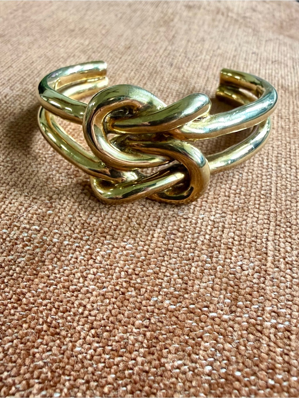J. Crew Gold Knot Open Cuff Bracelet